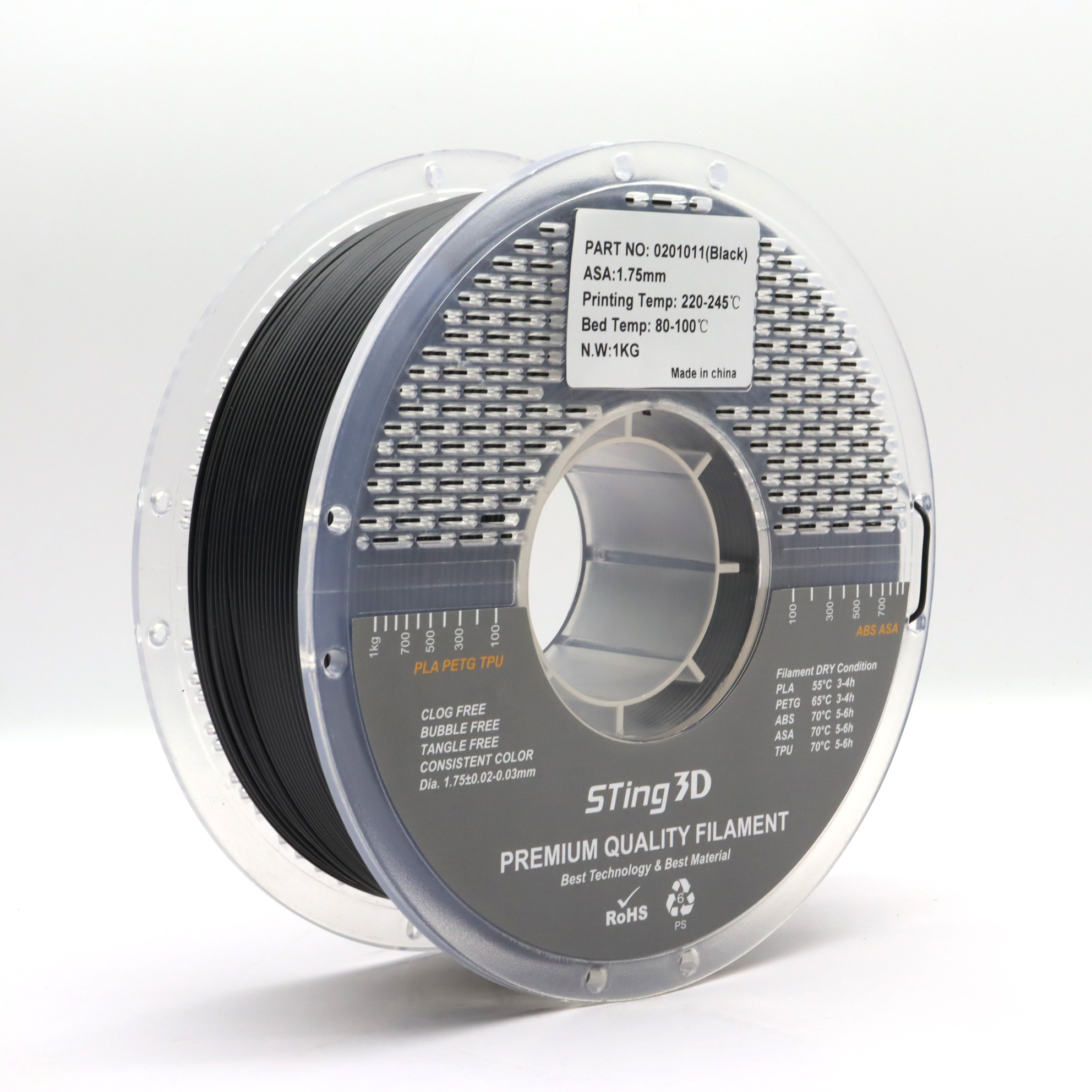 ASA Pro Чорний 1.75 mm 1кг