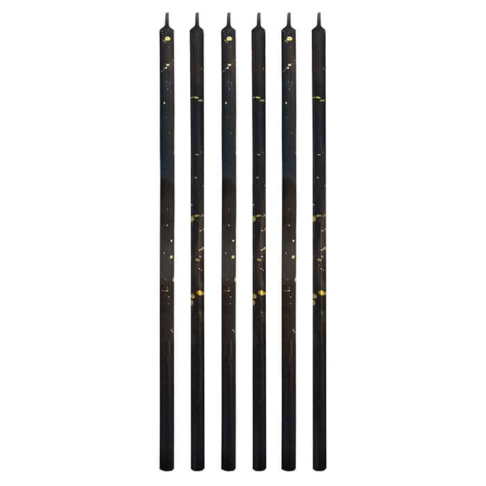 Свічки паличками чорні Millennium 6шт