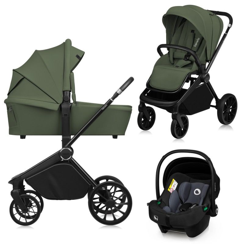 Коляска 3 в 1 Lionelo Mika Plus Green Olive
