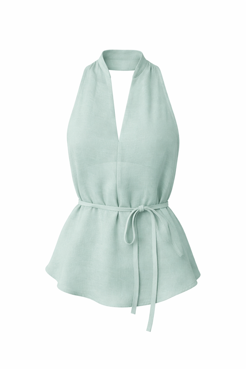 Halter top Aera blue olive