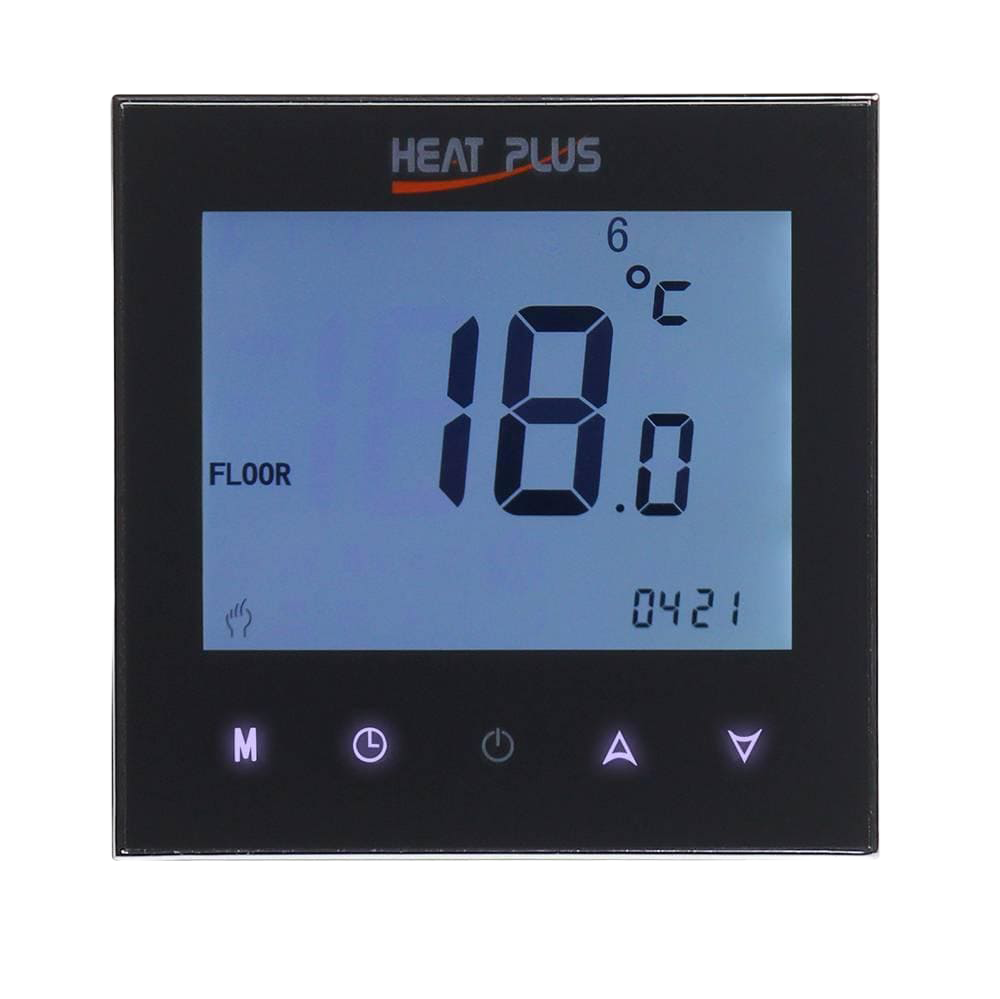 Терморегулятор HEAT PLUS iTeo4 (програмований сенсорний) чорний