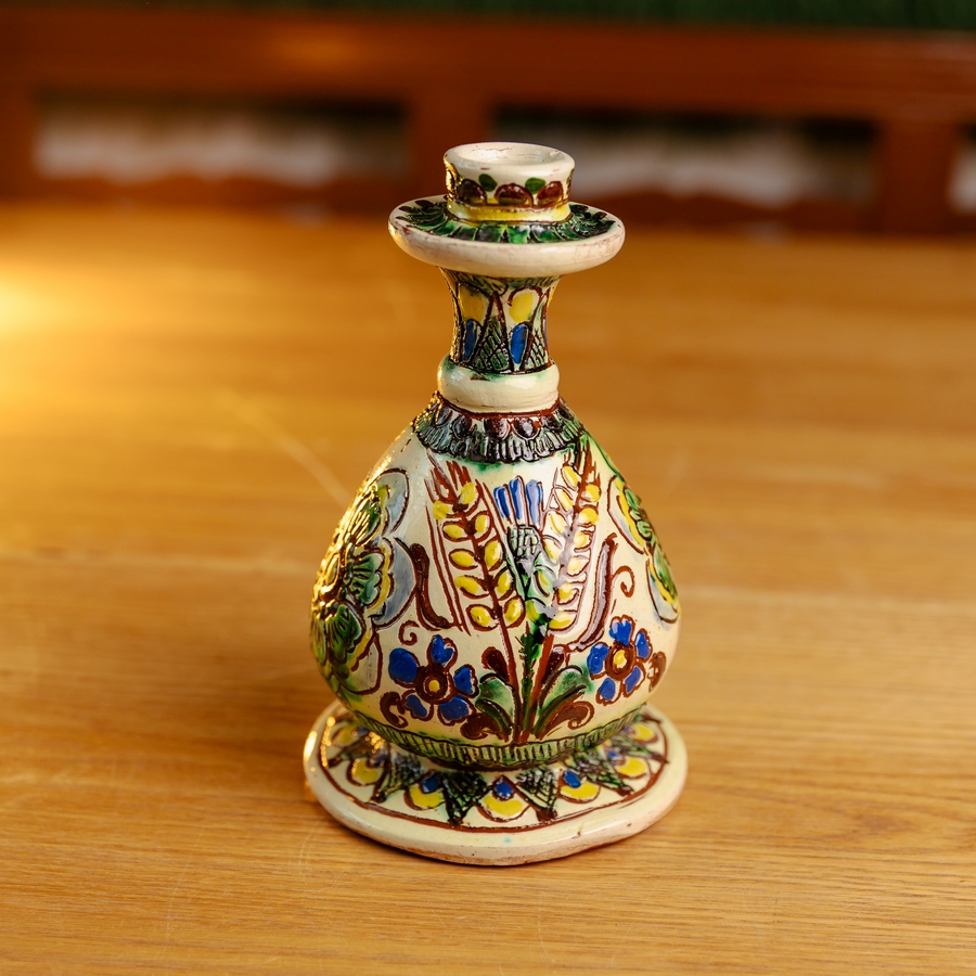 Свічник "Колоски та квіти", 19,5 см
