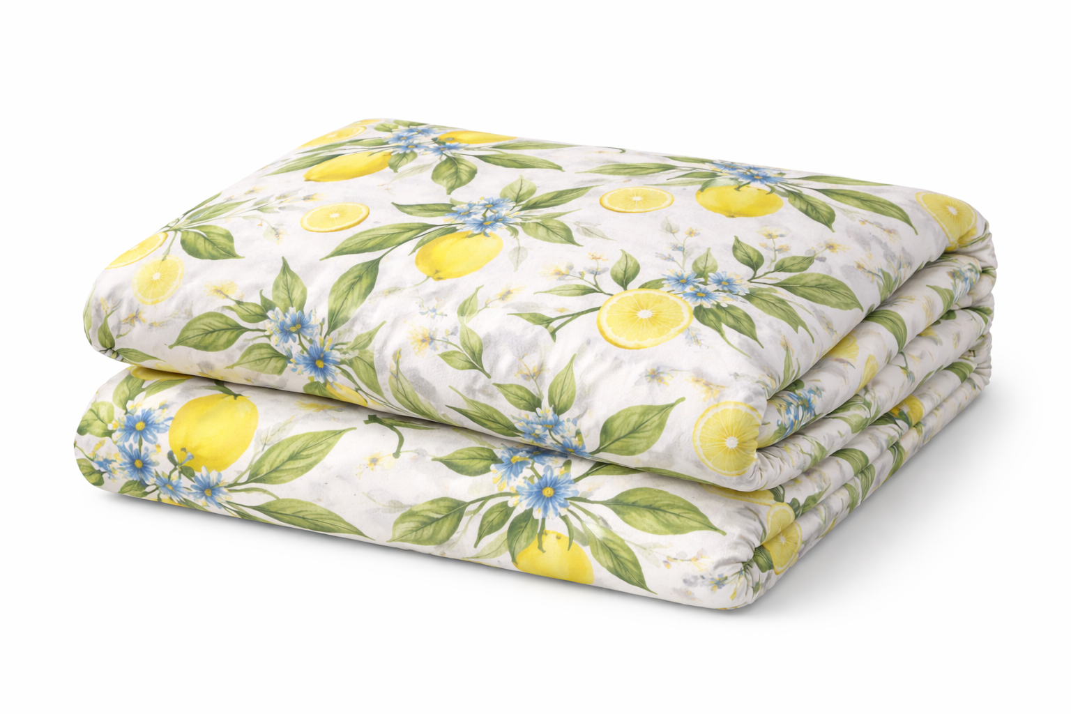 Підковдра  ранфорс принт "Лимони з листям "