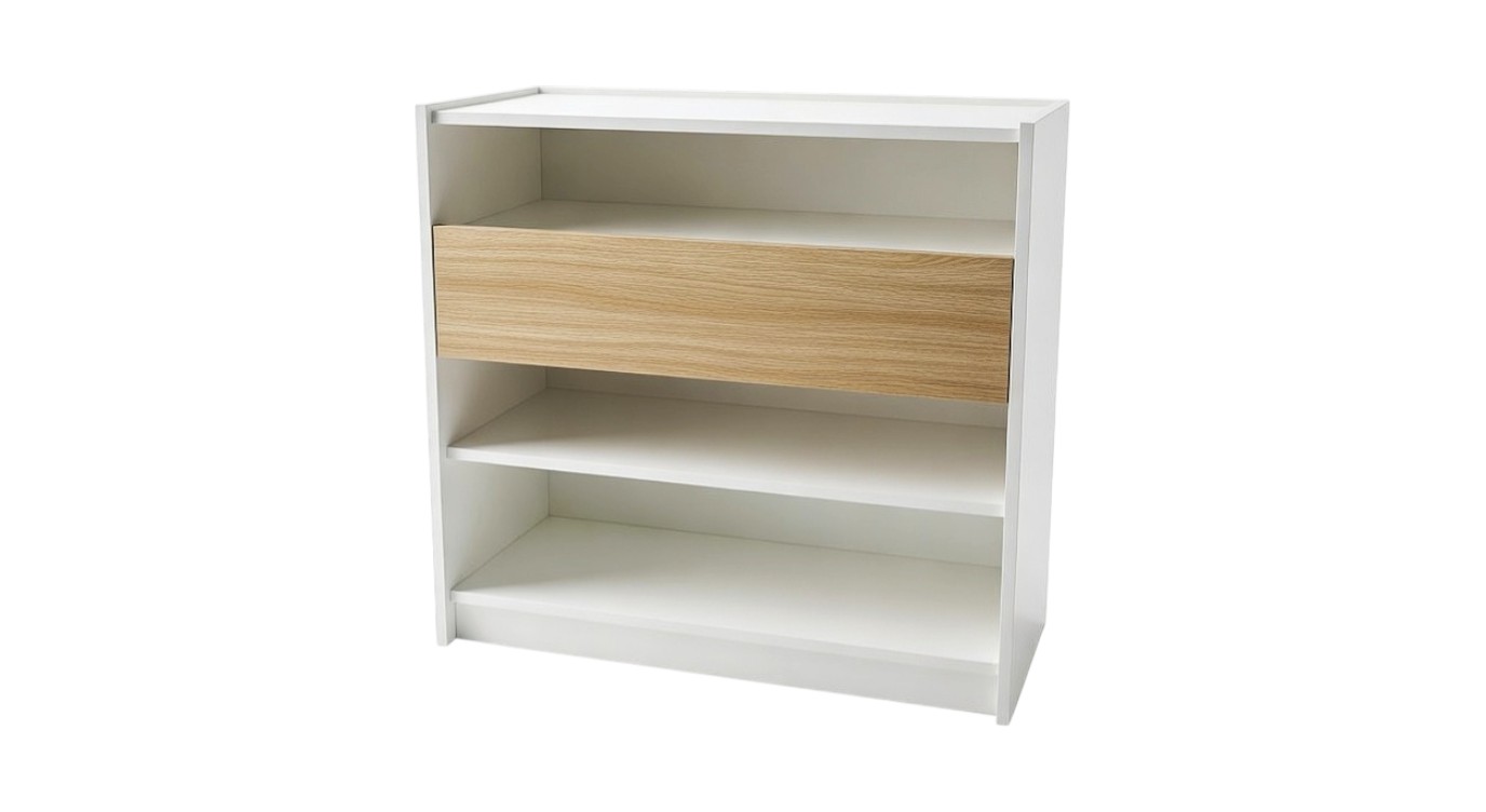 Комод з висувною шухлядою та відкритими полицями