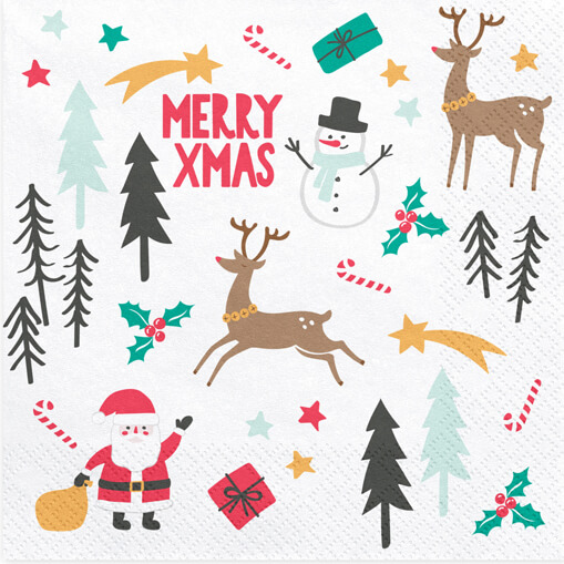 Серветки Merry Xmas 20шт
