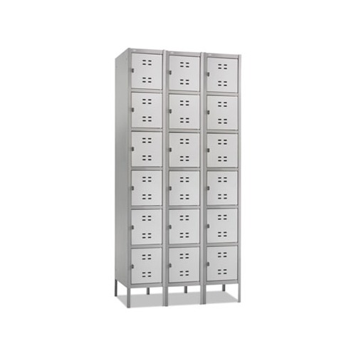 Safco Three-Column Box Locker, Two-Tone Gray