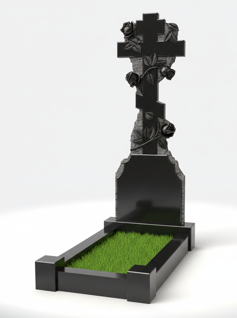 Хрест з трояндами та дикістю