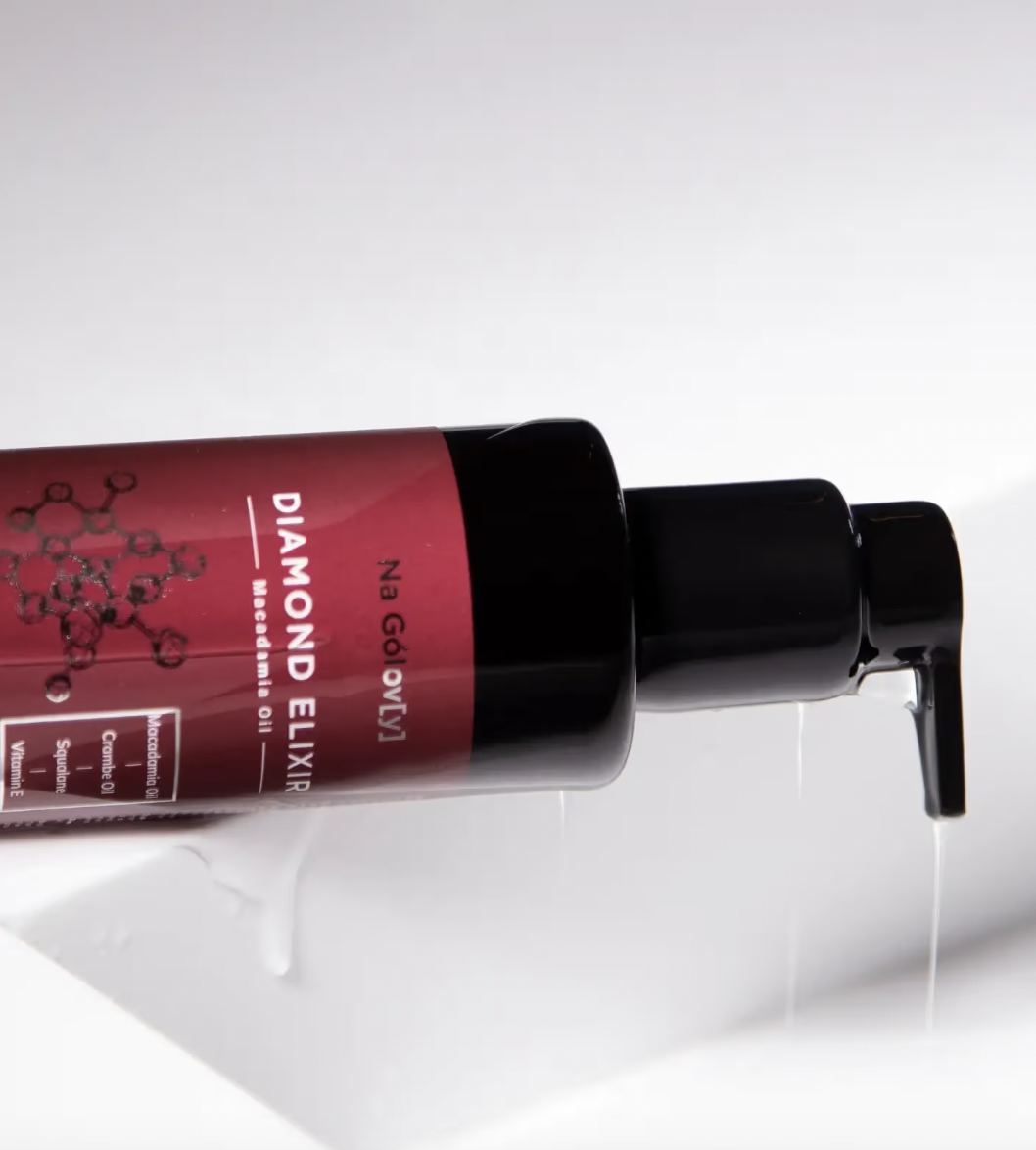 DIAMOND ELIXIR флюїд для волосся з олією макадамії ТМ «Na Gólov[y]», 200 мл