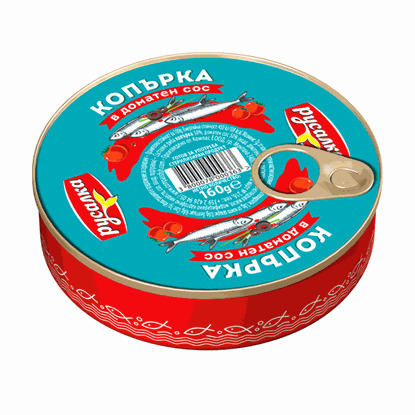 🇧🇬"Златна русалка" килька в томатном соусе, 160 гр.