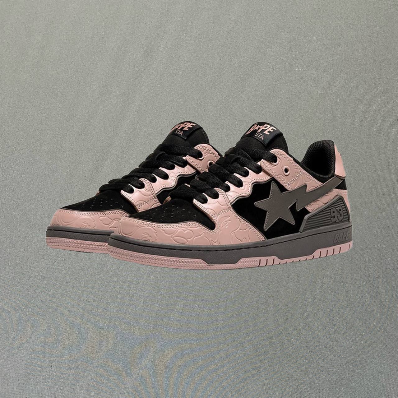 Bape Sta low dirty pink and black