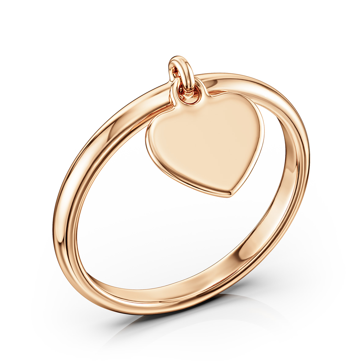 Zarter Ring aus 585er Rotgold mit Herz – Symbol der Liebe & Eleganz