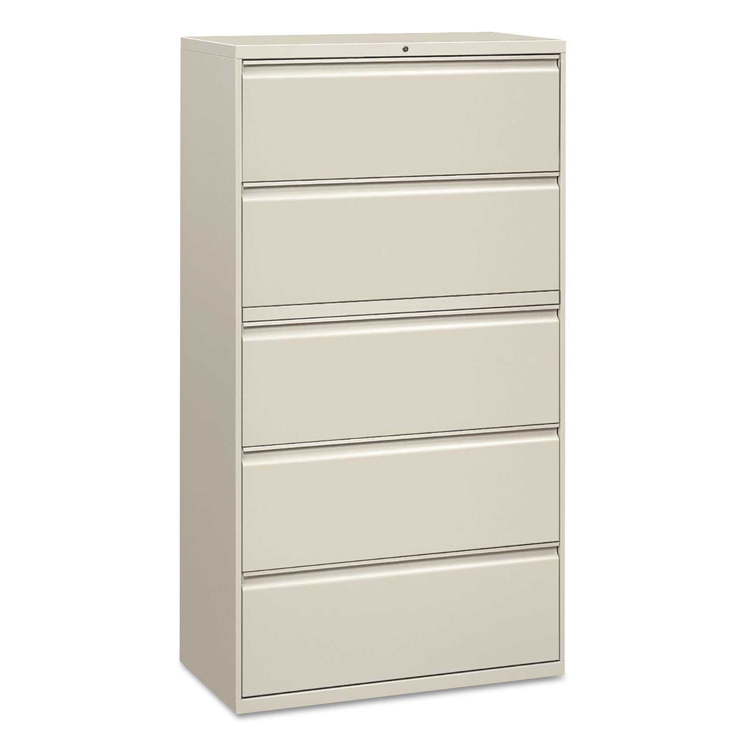 Alera® 5-Drawer Lateral File Cabinet, 36″ Wide, Light Gray