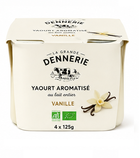 Yaourts à la vanille bio fermier (4x125g)