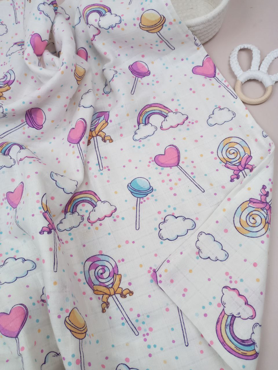 Плед муслiновий для новонароджених.