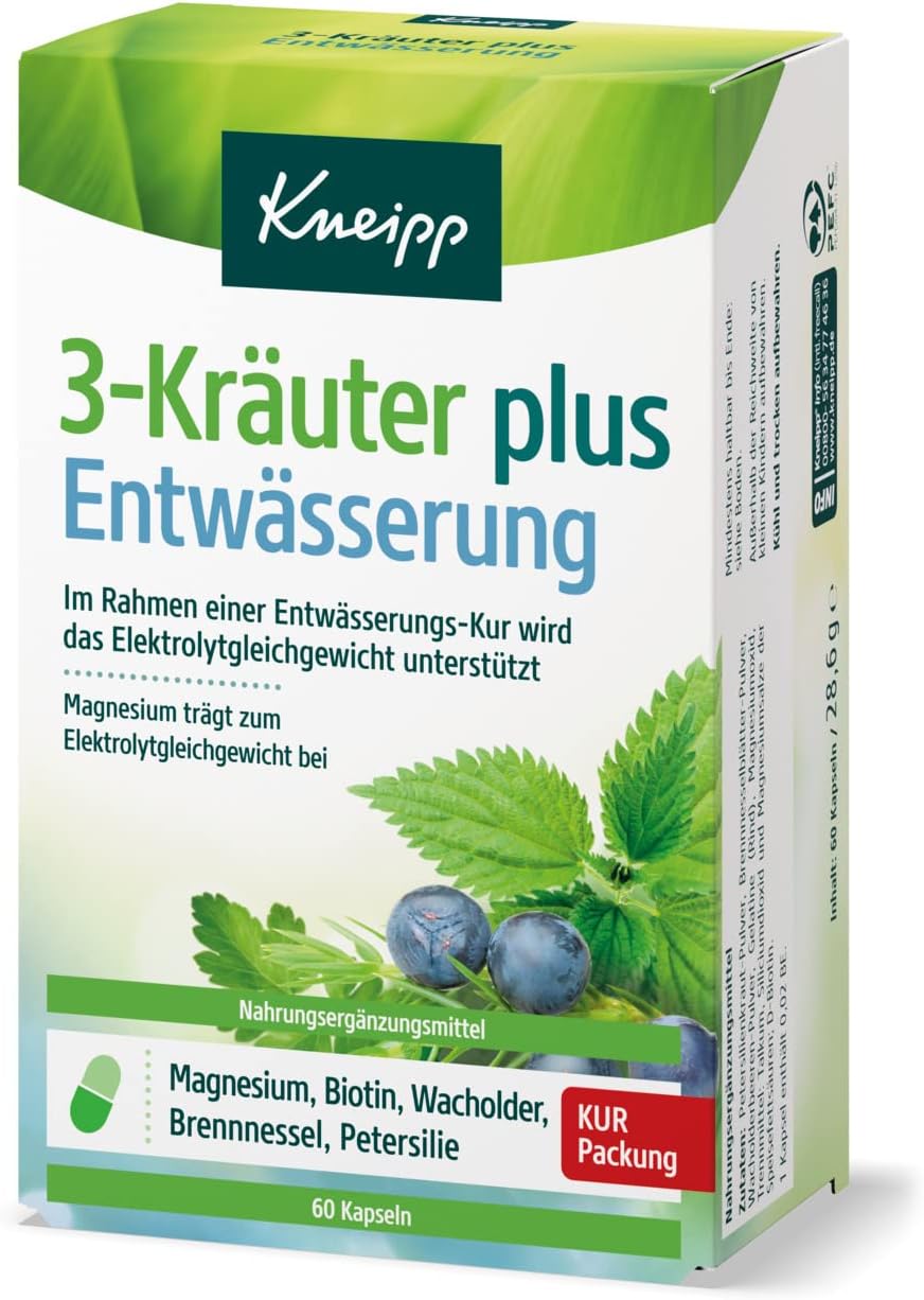 Kneipp 3-Herb Drainage Plus Дренаж та Енергетичний Обмін - 60 Капсул