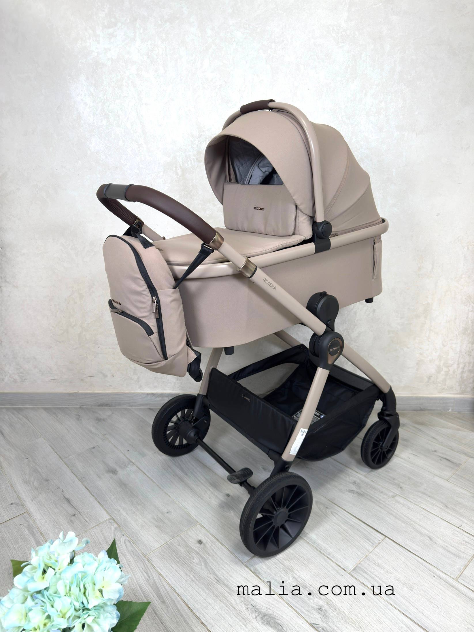 Коляска універсальна 2в1 El Camino RIVIERA ME 1183 Affogato Beige