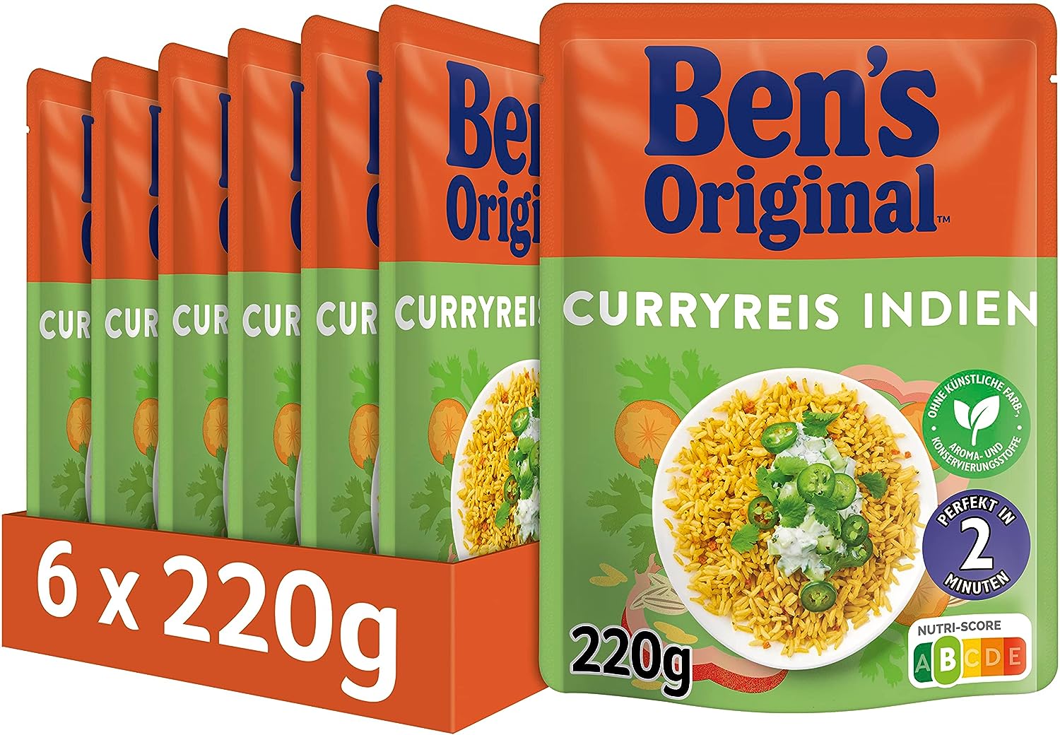 Ben's Original Express Curryreis Миттєвий Рис Каррі 220 г - 1 шт