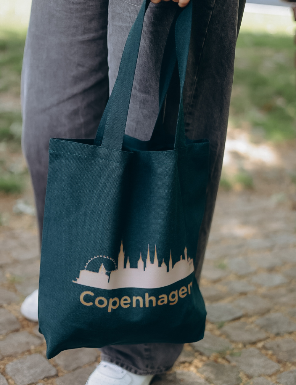 Cotton Tote Bag with Copenhagen Print