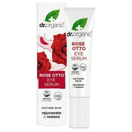 Dr.Organic Rose Otto Eye Serum — Омолоджуюча сироватка для шкіри навколо очей з рожевим отто