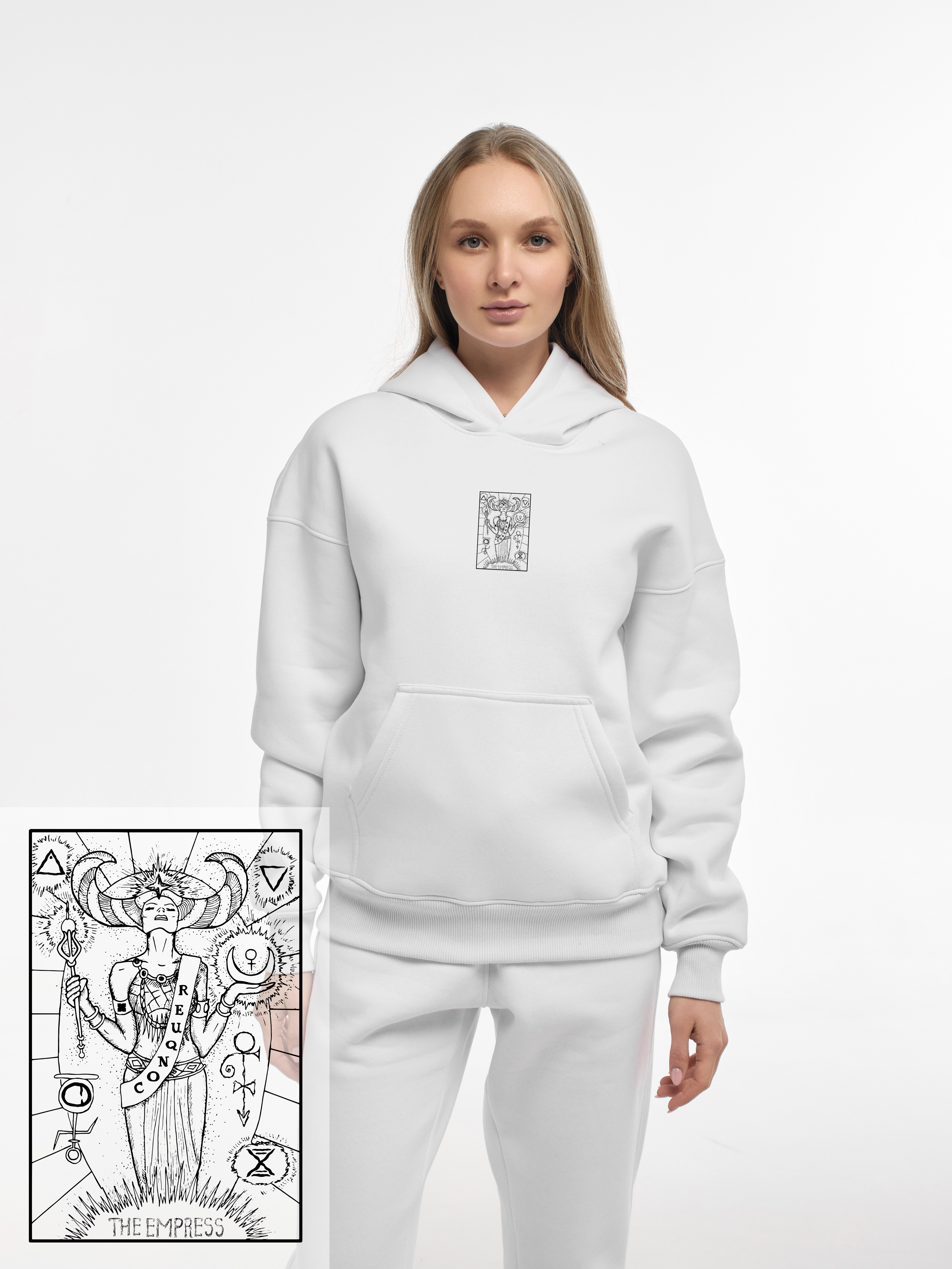 HOODIE TAROT "THE EMPRESS" | POCKET | WHITE EMOTION | XH1