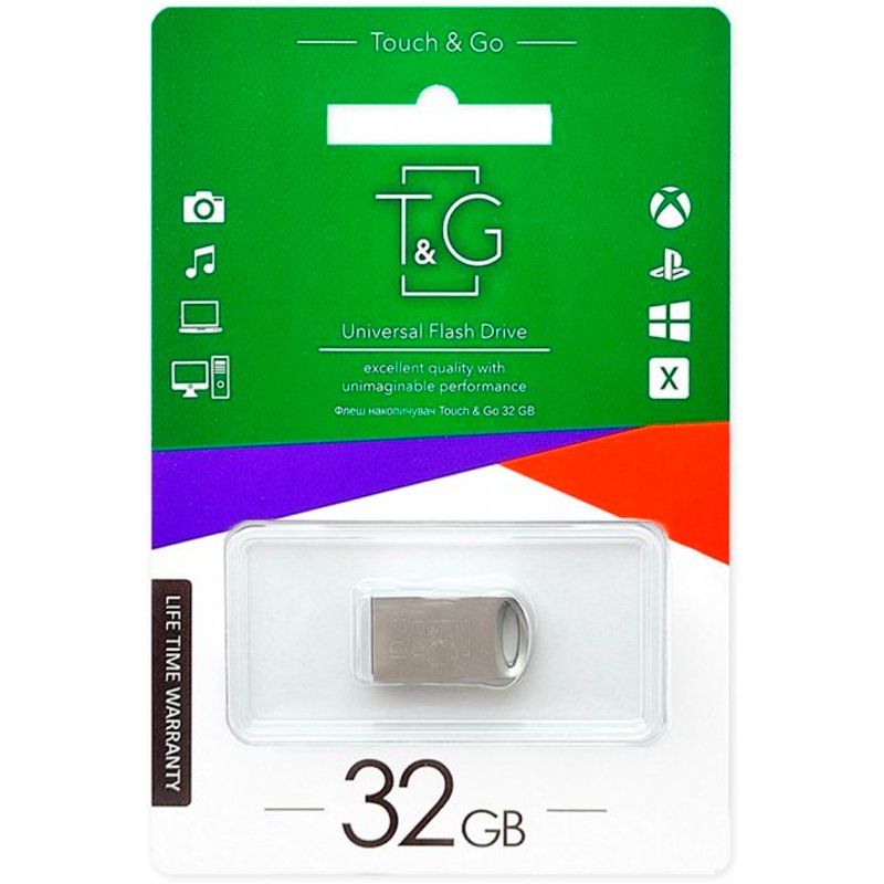 USB флеш накопичувач T&G 105 32Gb Metal Silver