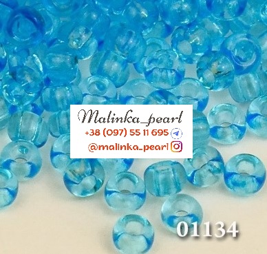 Бісер блакитний, кристальний