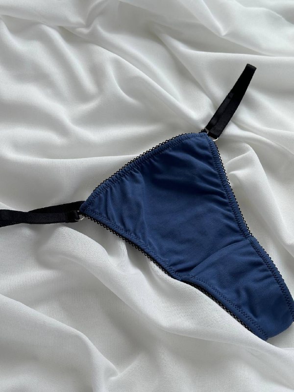 Бавовняні стрінги на регуляторах. Синій