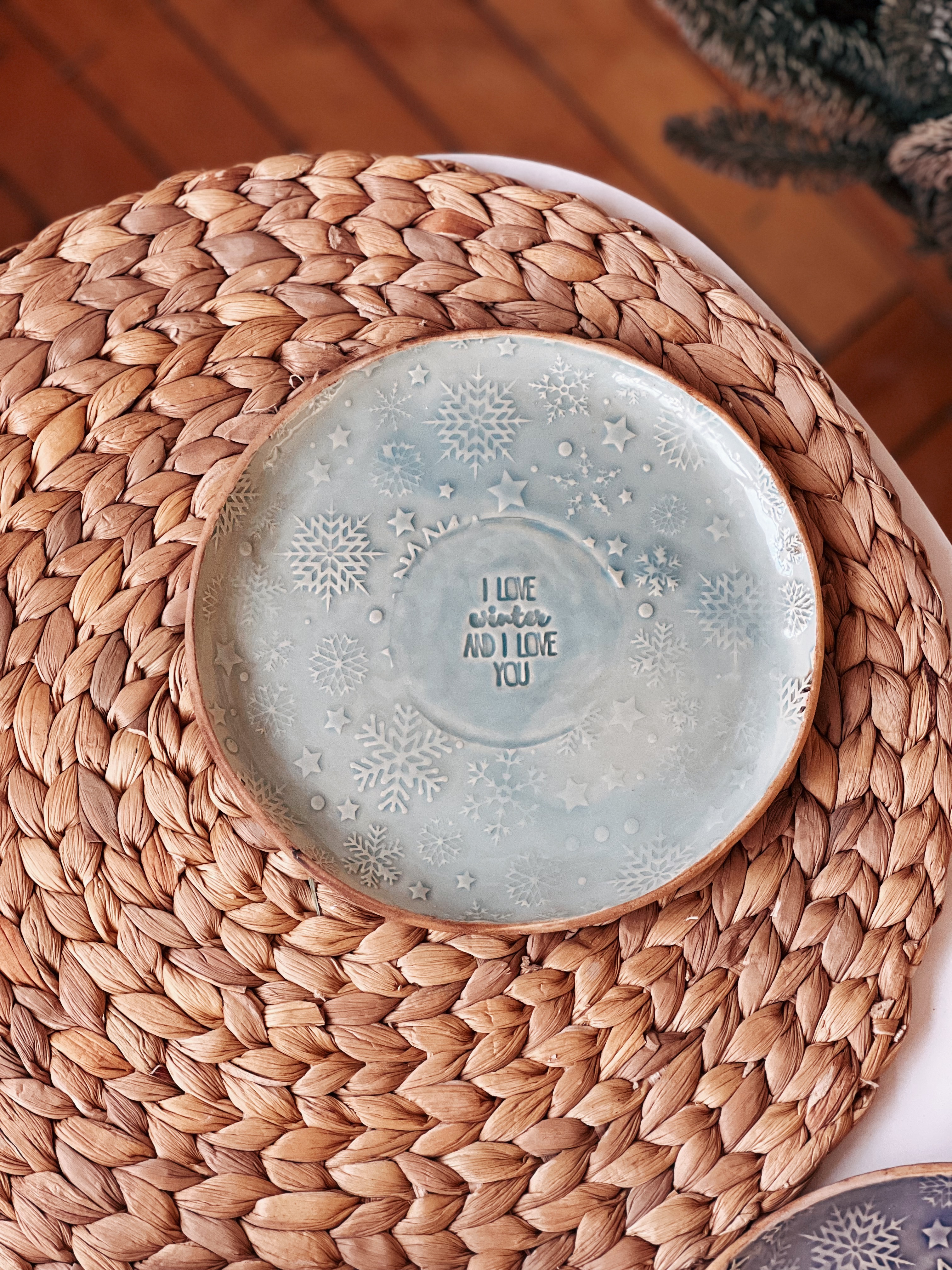 Тарілочка 19 см i love winter and i love you