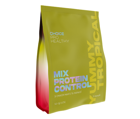 MIX PROTEIN CONTROL YUMMY TROPICAL Низькокалорійний поживний коктейль зі смаком манго та маракуї 145г (5 порцій)
