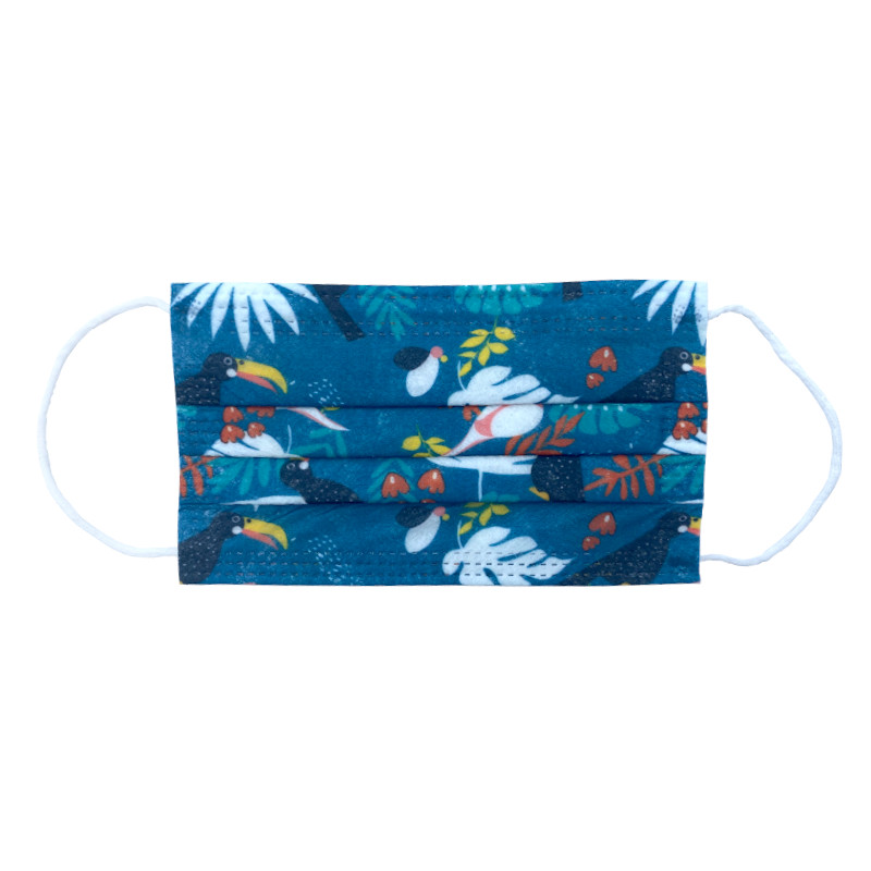 Type II R surgical children's mask - tropical pattern