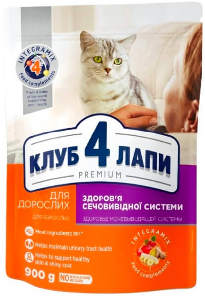 Клуб 4 лапи Premium сухий урінарій для котів 0,9 кг