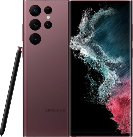 Samsung Galaxy S22 Ultra 5G SM-S908U 128GB Burgundy AA+ (T-Mobile)