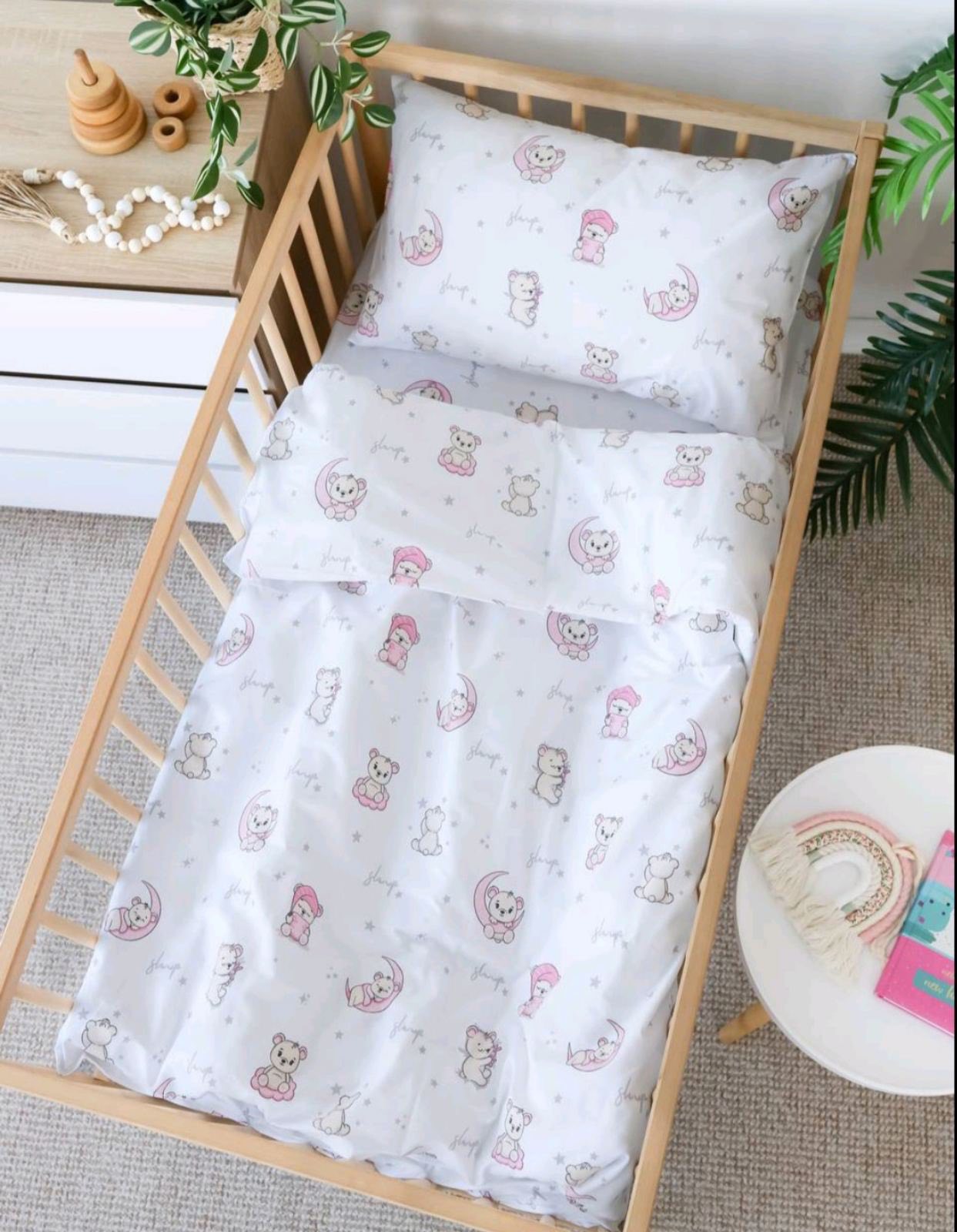 Постільна білизна з польської бавовни 3 в 1 Sleep рожева