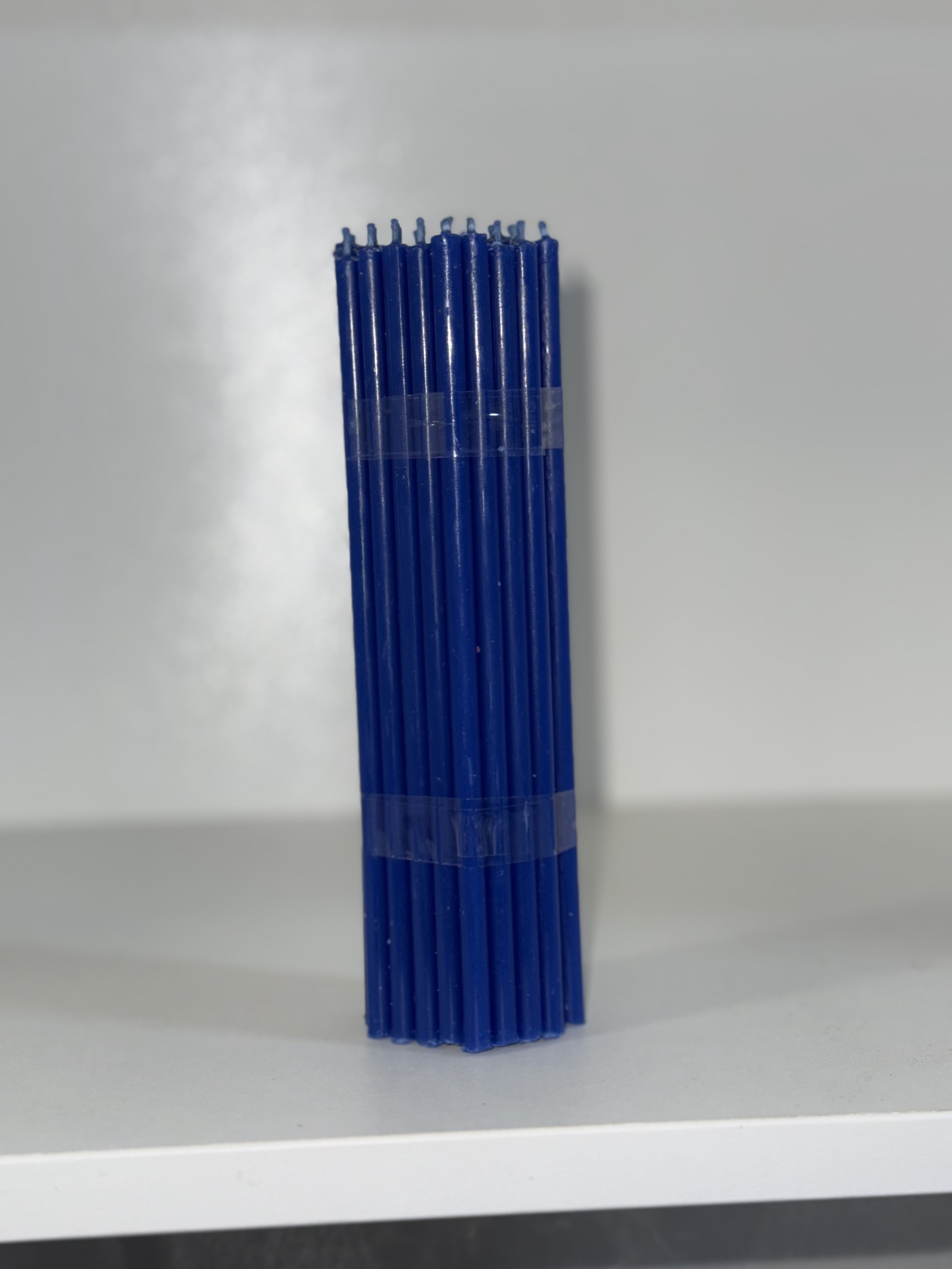 Воскові свічки 16 см сині