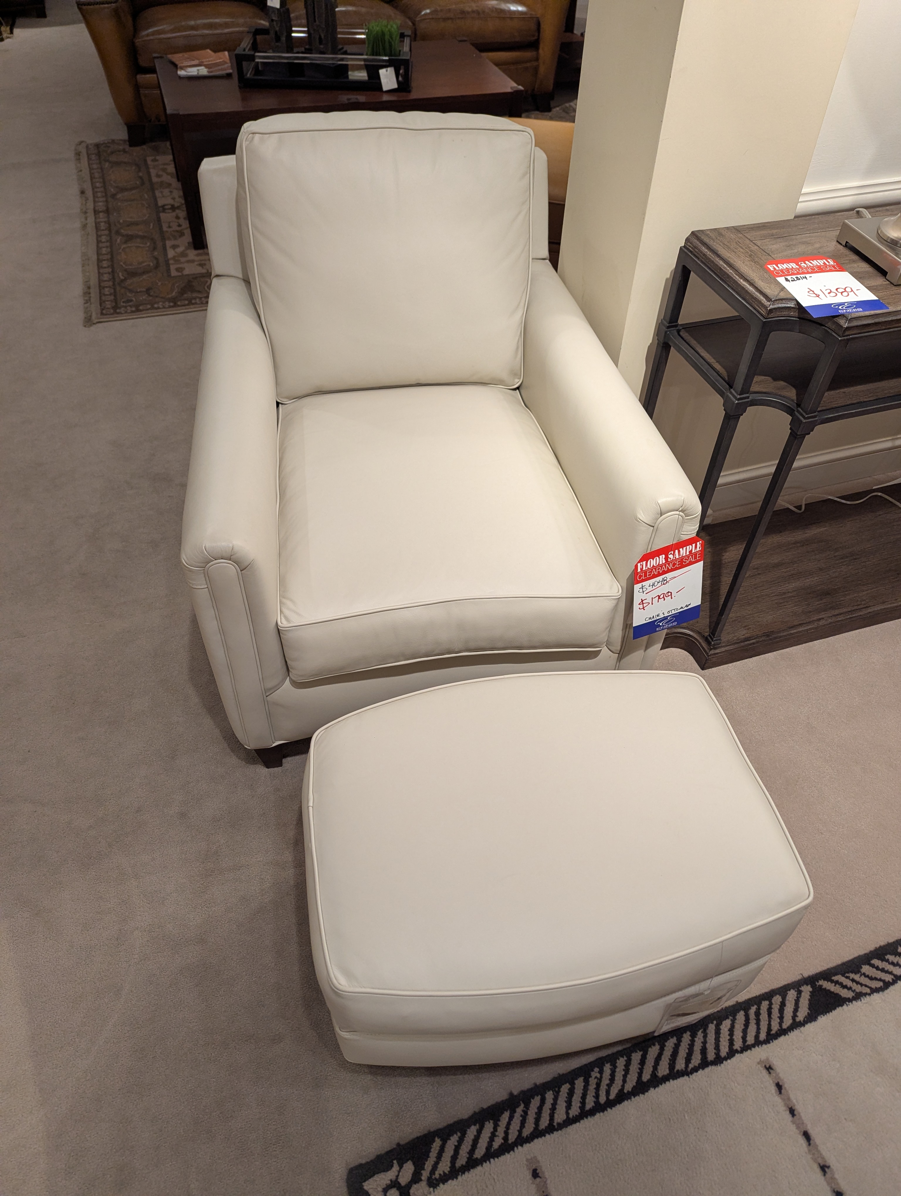 Bradington Young Weiss Chair and Ottoman