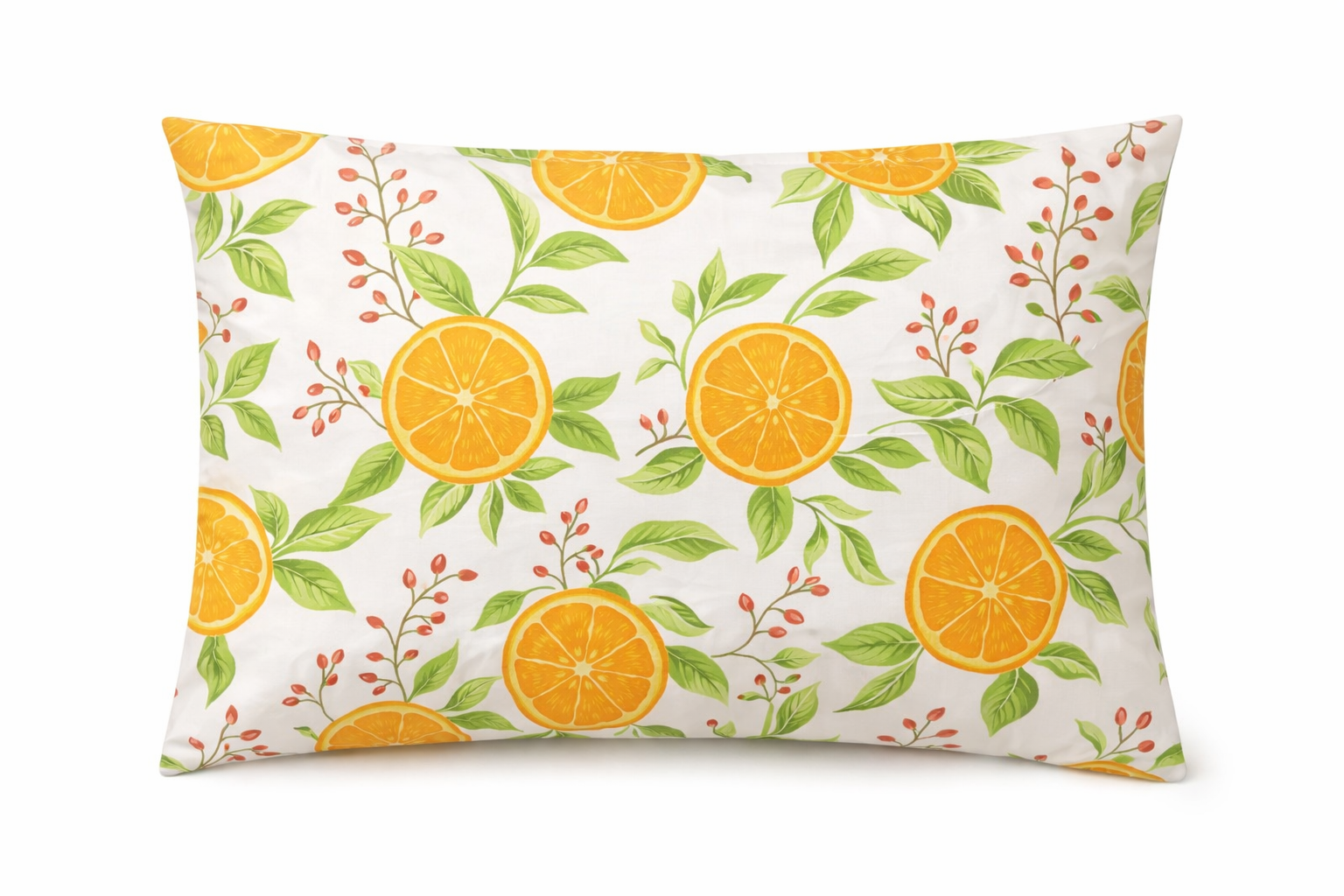Наволочка ранфорс принт  "Помаранчі"
