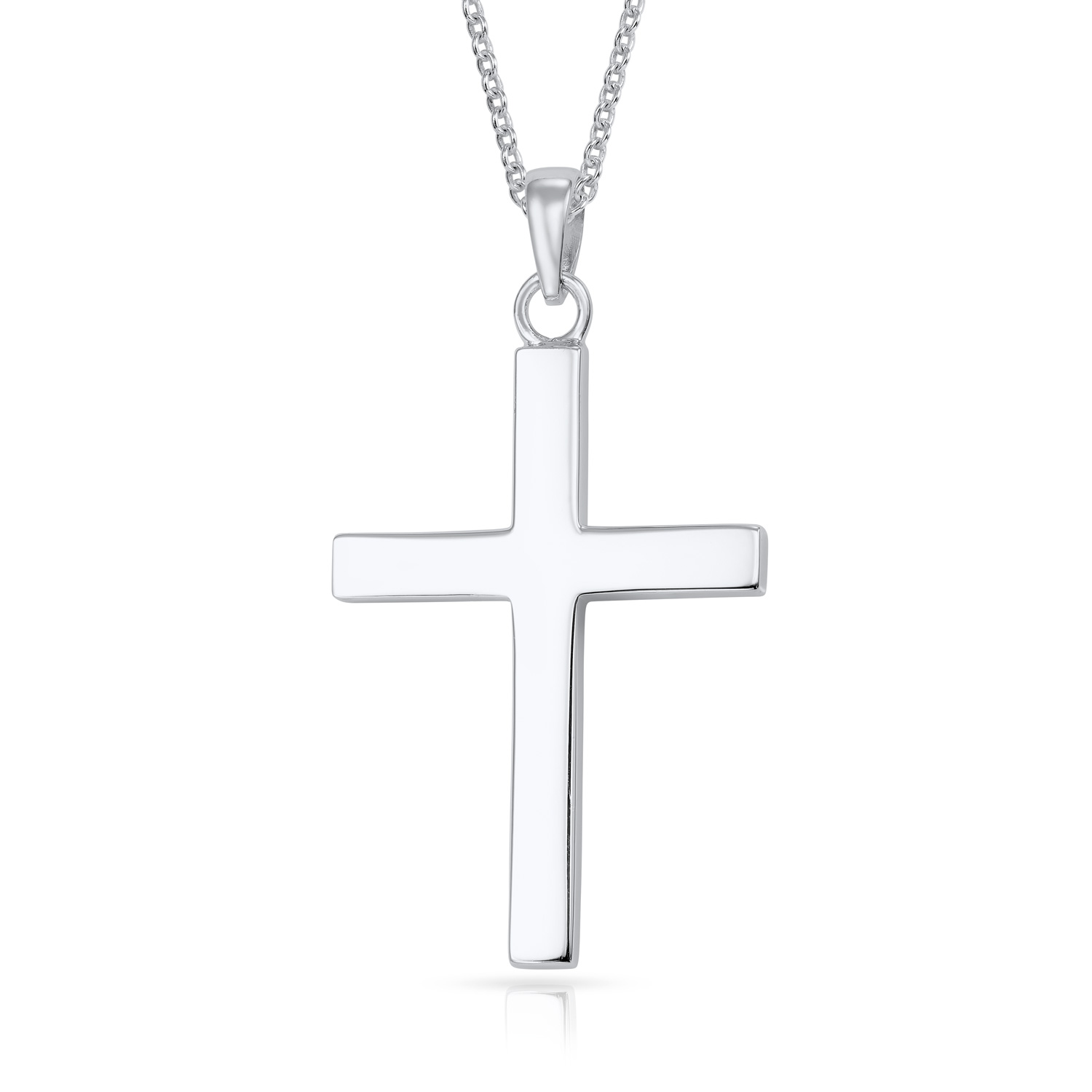 Kraftvolles Kreuz-Collier aus 925er Silber 