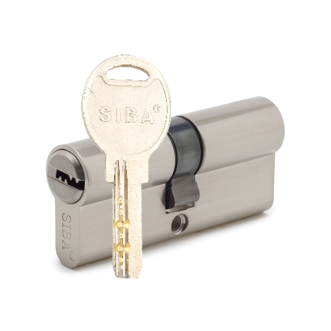 Циліндр дверний SIBA BSZ ключ-ключ 100 мм сатин