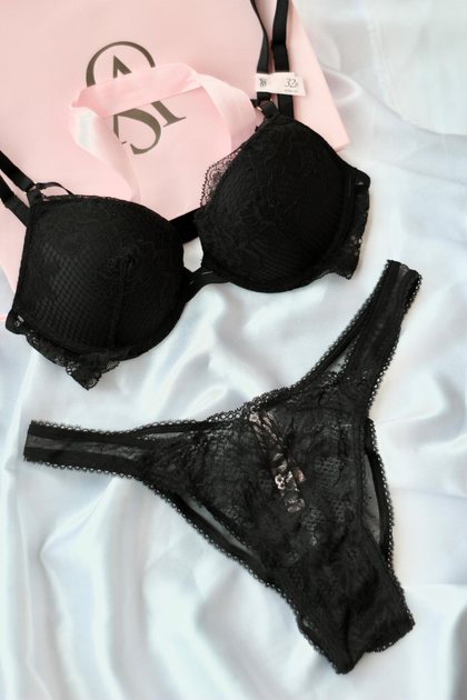 Комплект білизни Push-Up Bra Black Set