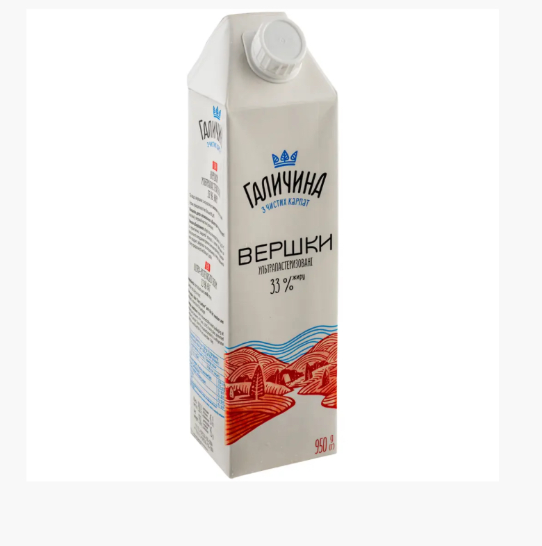 Вершки Галичина 1л - 33%