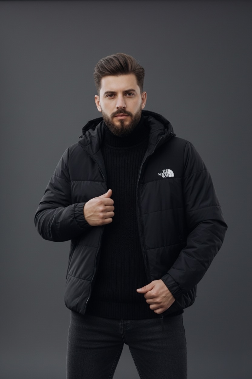 Демісезонна двостороння універсальна чоловіча куртка з капюшоном