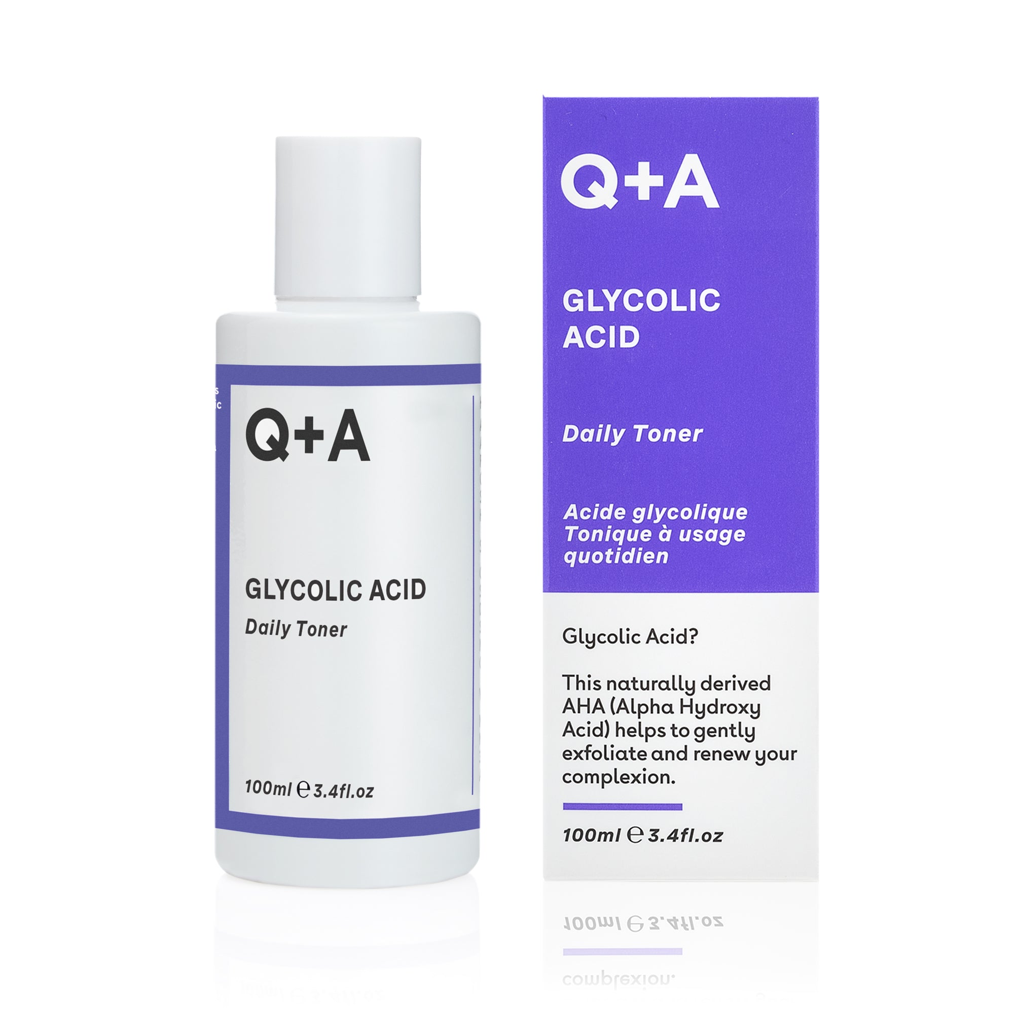 Тонер для обличчя з гліколевою кислотою Q+A Glycolic Acid Daily Toner 100ml