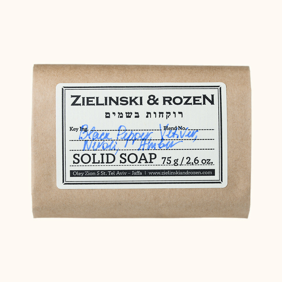 Тверде мило Black Pepper, Vetiver, Neroli, Amber Zielinski & rozeN 75г