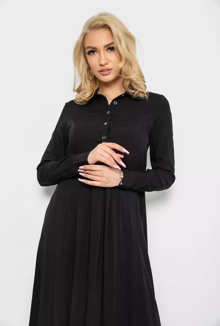 Сукня однотонна, колір чорний