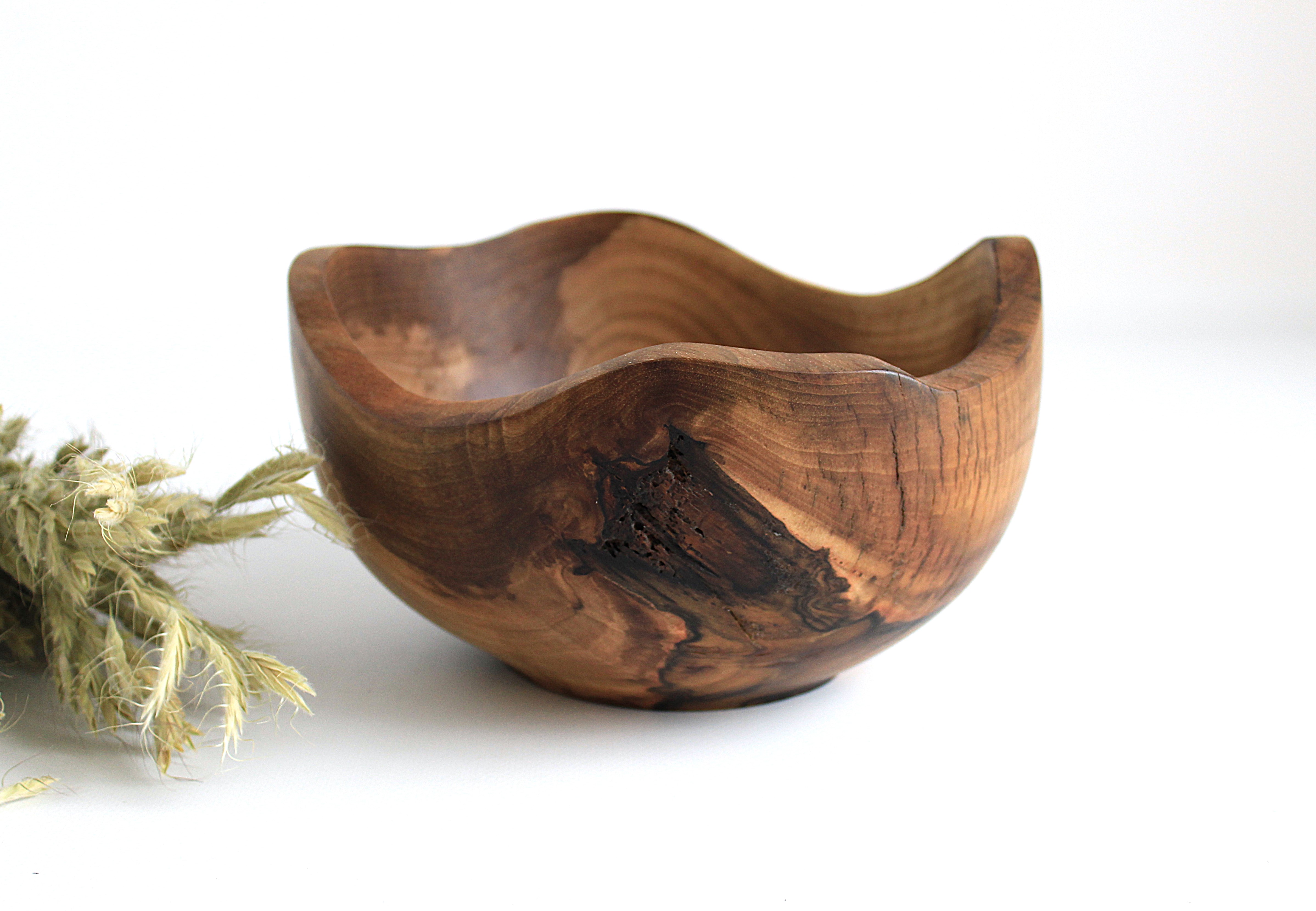 Миска для фруктів з натурального дерева