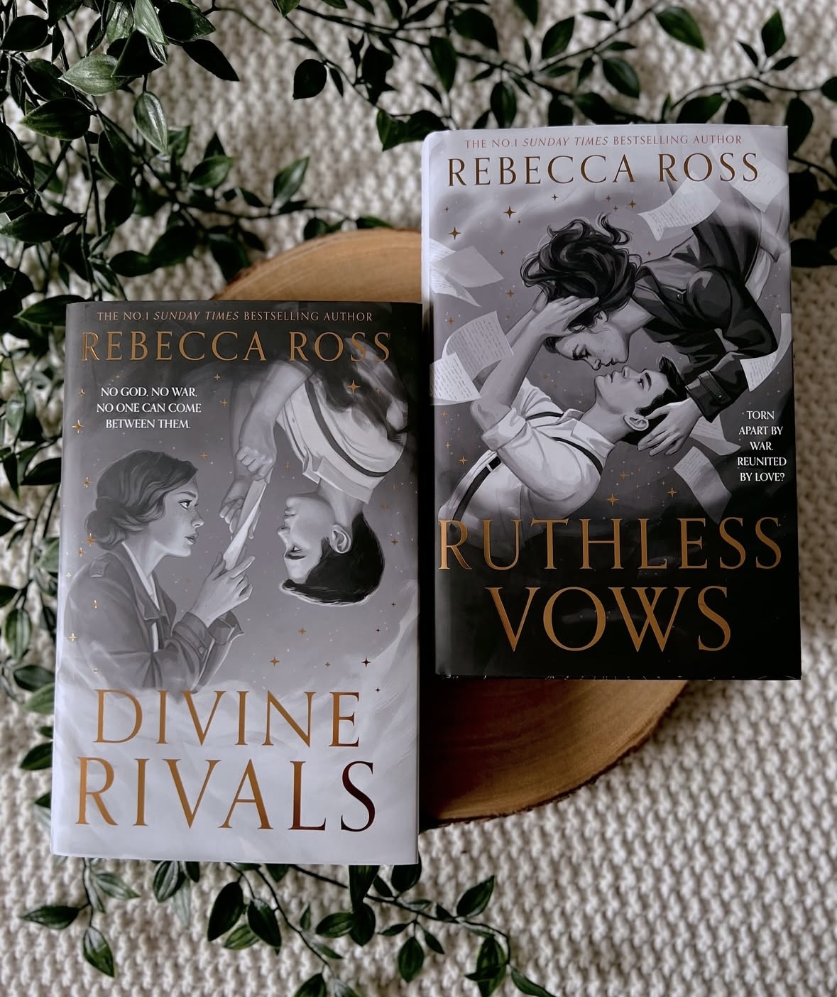 Letters of Enchantment Series By Rebecca Ross 2 Books Collection Set (Divine Rivals & Ruthless Vows) Fairyloot Edition