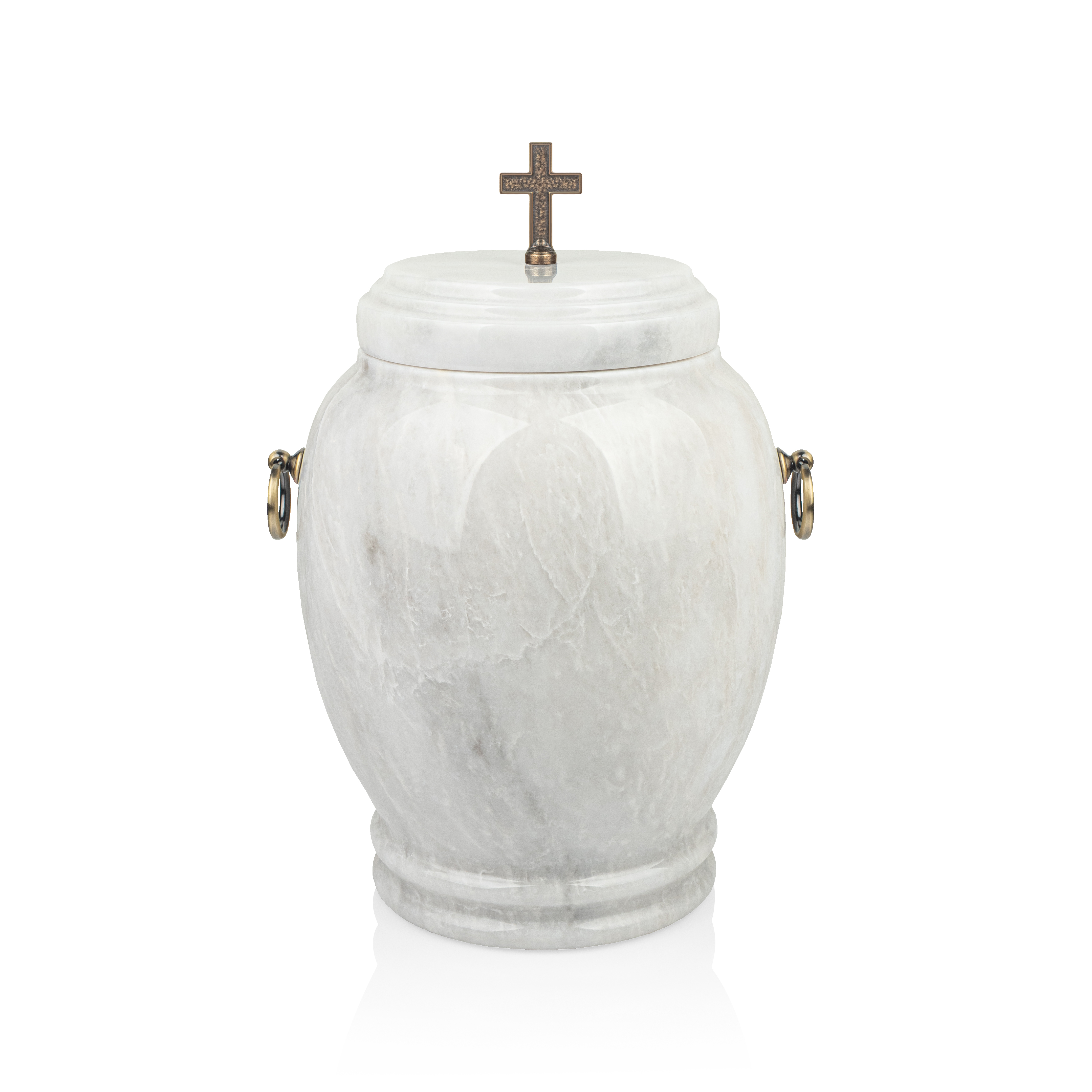 Урна ритуальна мармурова,біла