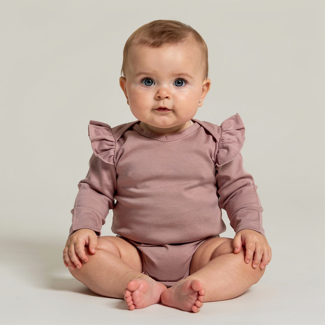 Дитяче боді з крильцями у кольорі пудра