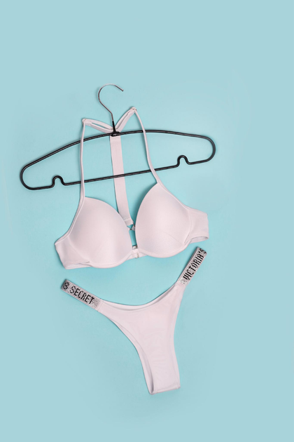 Купальник VS Bombshell push-up Shine Strap White