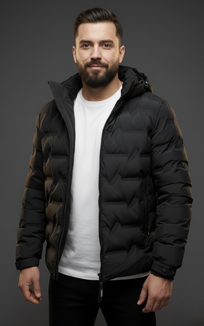 Класична демісезонна чоловіча куртка black